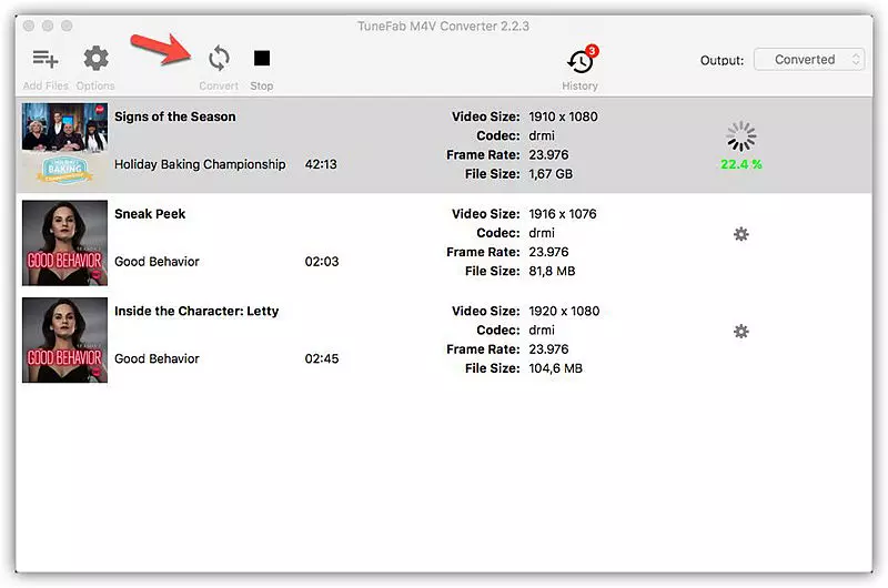 Converter M4V em MP4