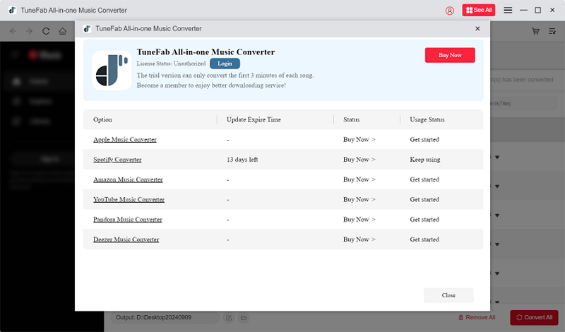 Obtenha a chave de licença do TuneFab