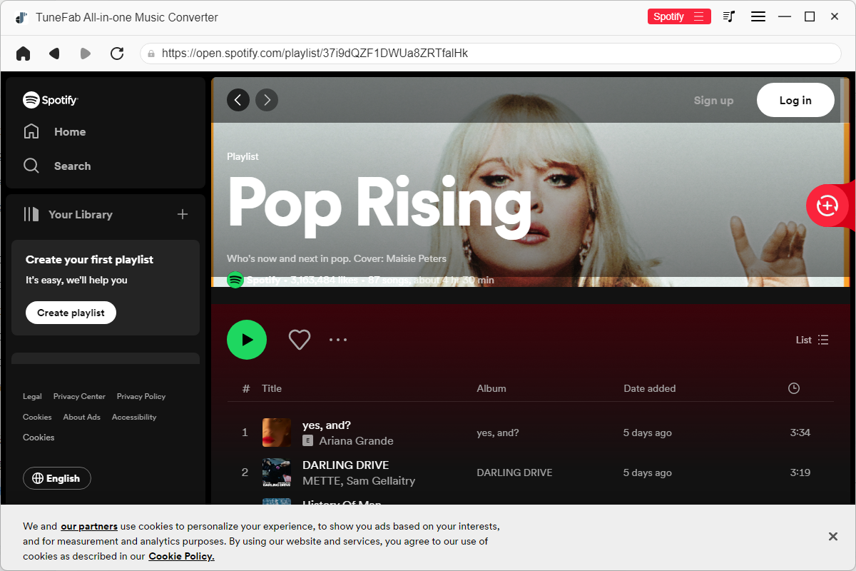 Converta Spotify para MP3 com o TuneFab All-in-One Music Converter