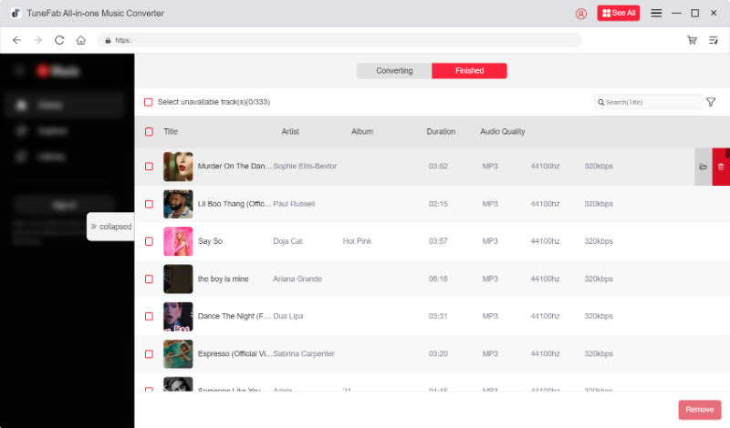 Finalizar a conversão do Spotify para MP3