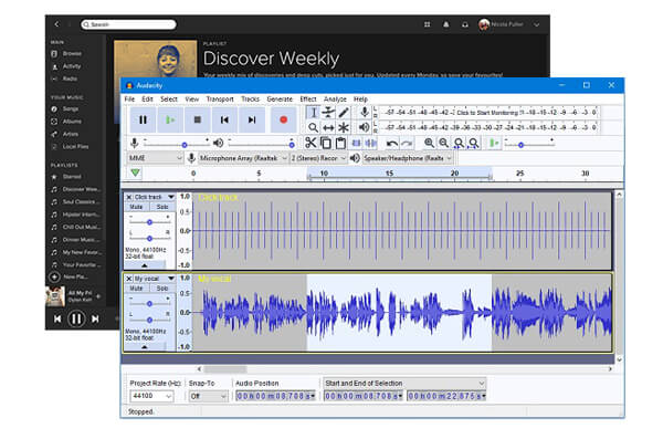 Gravador de Spotify para MP3 Audacity