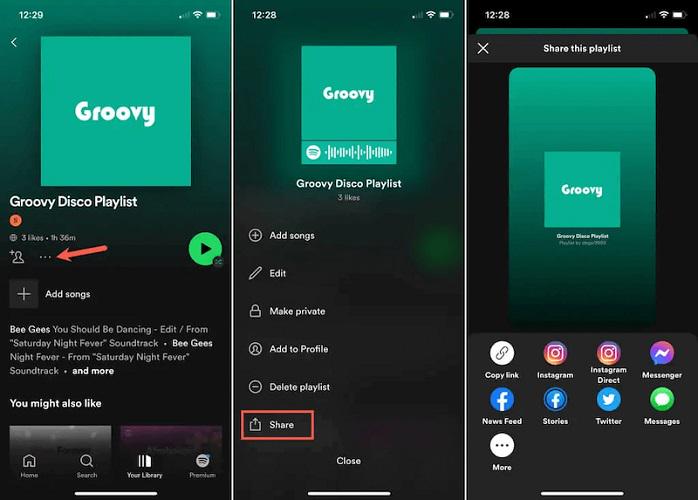 Spotify App Copiar link do Spotify