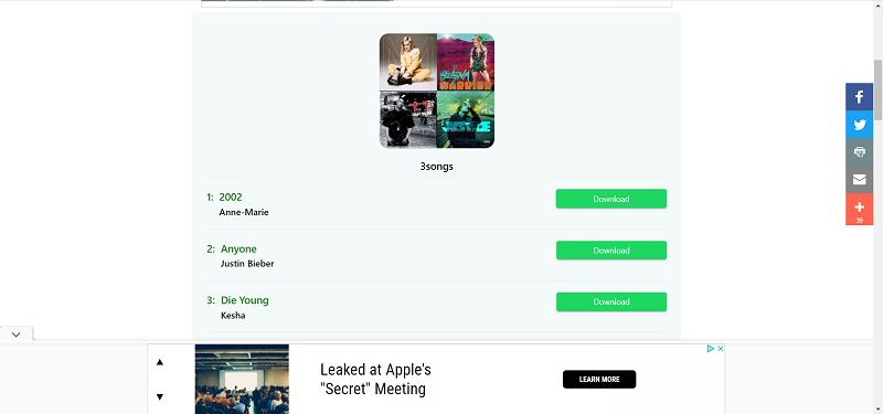Converter Spotify para MP3 no SpotifyMate